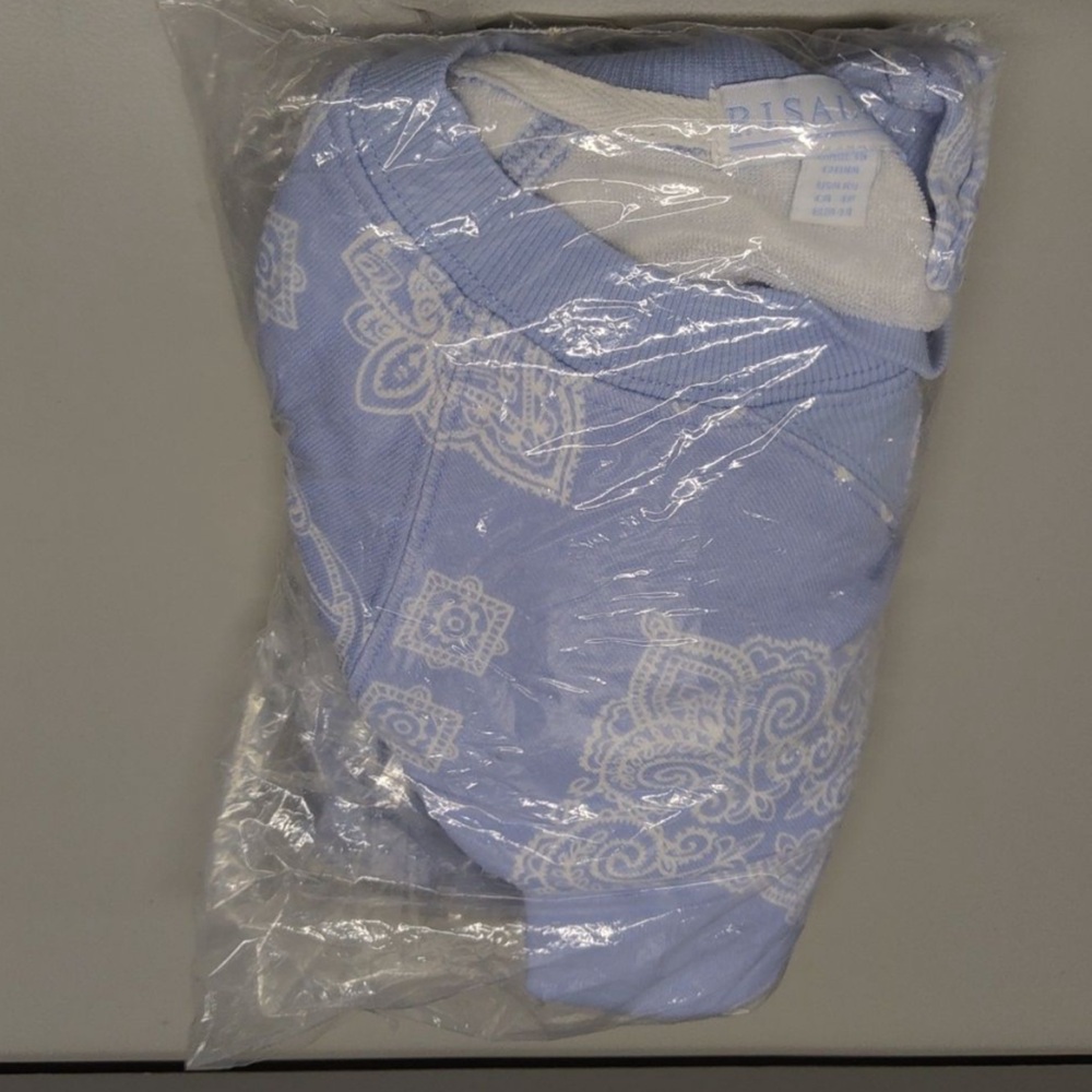 PJ Salvage Bandanarama Blue‎ Short Sleeve Lounge Tee XS NEW - Picture 3 of 3
